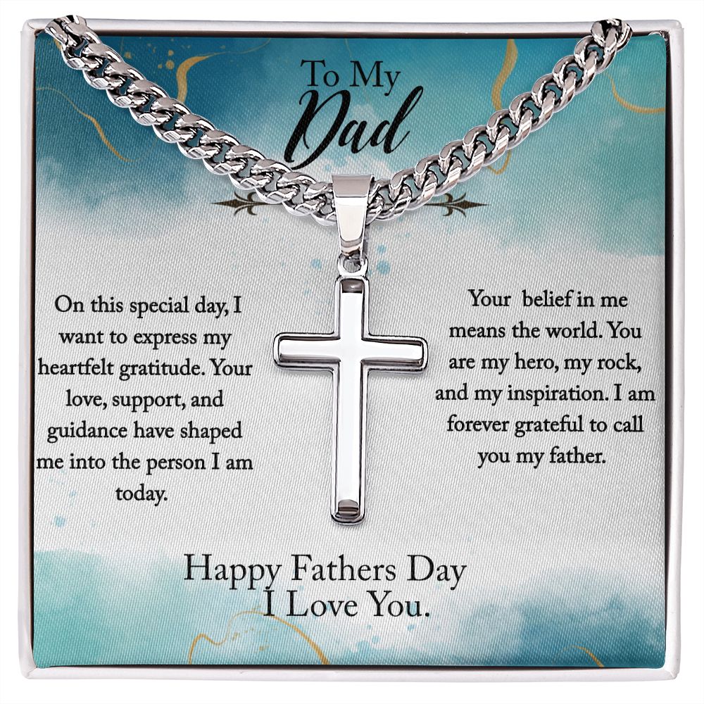 To my Dad-On this special day-Artisan cross