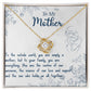 To my mother-To the outside world-love knot necklace