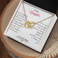 To my Daughter-Out of everything my hand has ever held-Interlocking hearts necklace