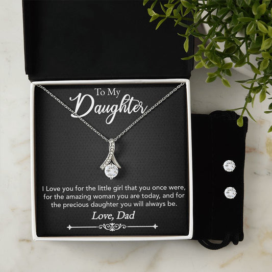 To Daughter-I love you-Alluring beauty necklace from Dad