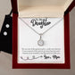 To my Daughter-Treasure every moment-eternal hope necklace plus ear rings from mom