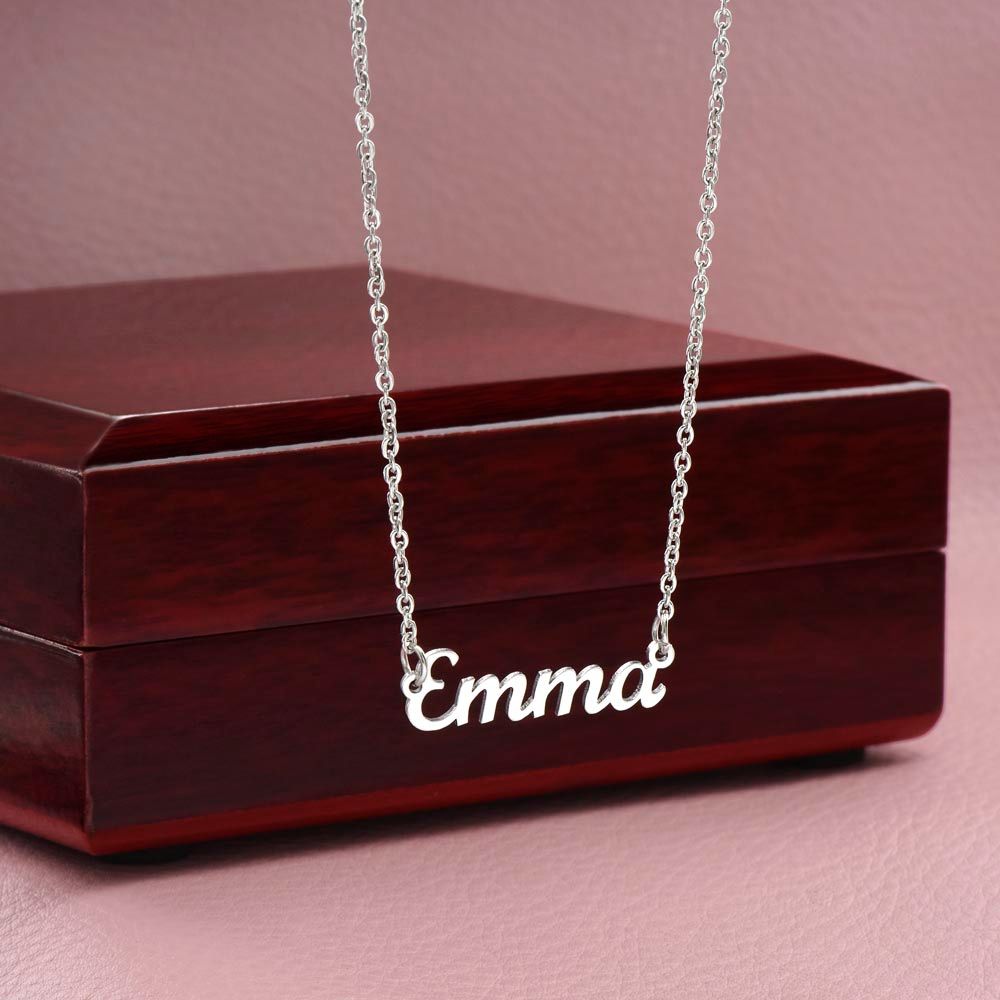 To my Daughter, I will always be in one of three places, personalised name necklace